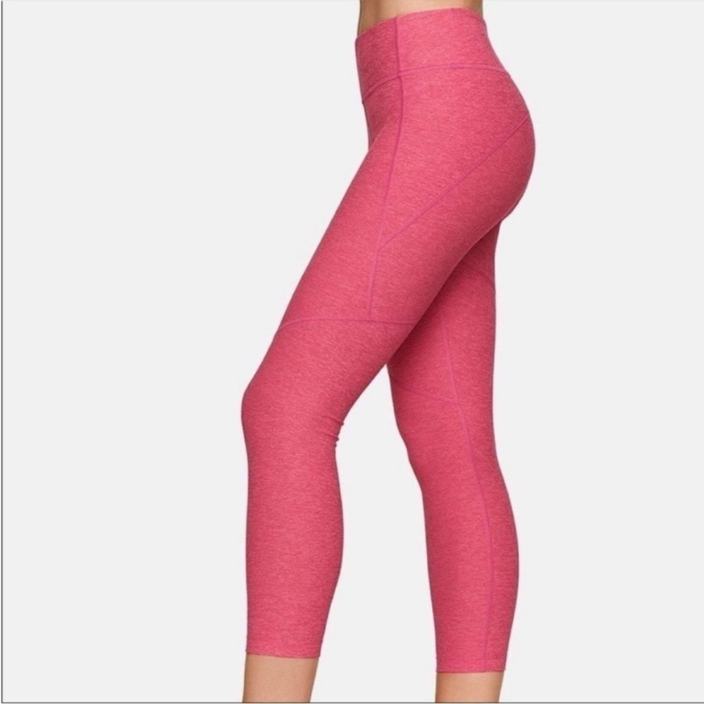 NWT Outdoor Voices 3/4 Warmup Leggings in Flamingo Pink XS Cropped High Rise NEW